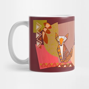 Origami Fox Collage Mug